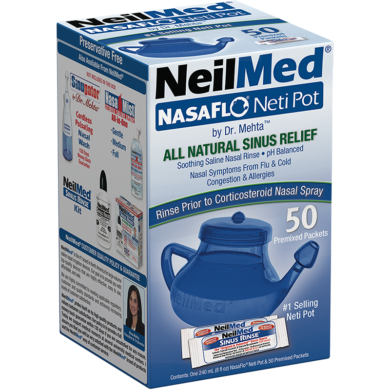 NeilMed NasaFlo NetiPot & 50 Packets