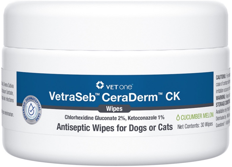 VetraSeb CeraDerm CK Wipes